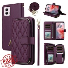 Furiet Argyle Wallet Case for Motorola Moto G Power 5G 2024 with Wrist Strap ...