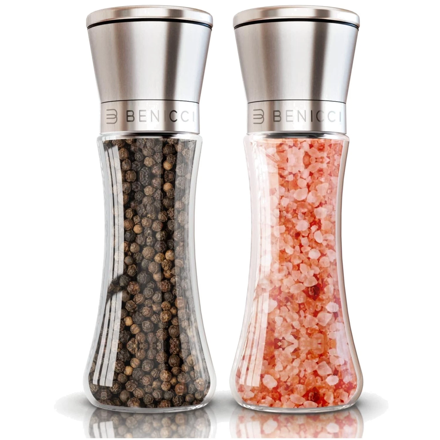 Adjustable Coarse Mills Salt & Pepper Shakers