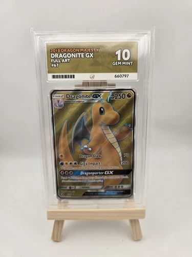 Pokemon Dragonite GX Card Dragon Majesty 67/70 - Ace 10 Gem MT-perfect Grades