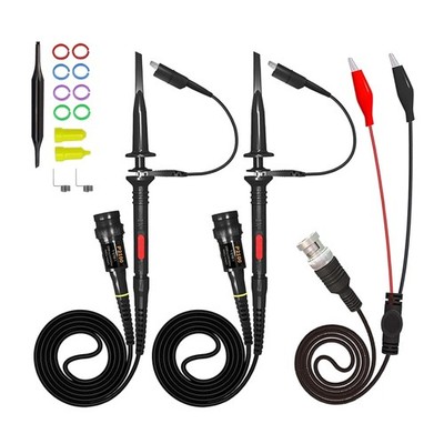 2PCS Oszilloskop Spannungsprobe Kit 100MHz BNC Krokodilklemme Messleitung