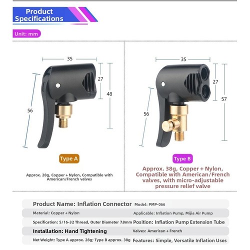 Adapter złącza inflatora opon z gwintem do pomp powietrza do samochodu motocykla roweru - Zdjęcie 8 z 15