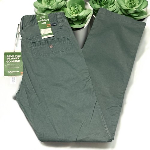 Toad & Co Pants Men’s 32x34 Duck Green Mission Ridge Canvas Casual NEW - Picture 3 of 6