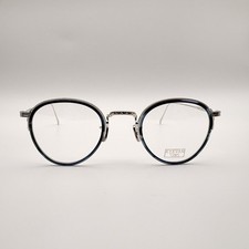 Eyevan 7285 544 c.2021 Glasses Frame Black Gold Panto Japan 47-23-140 NEW