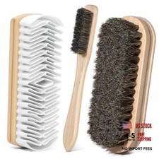 3Pcs Shoe Brush, 2026 Version Suede Eraser, Premium Shoe Polish Brush, 3PCS