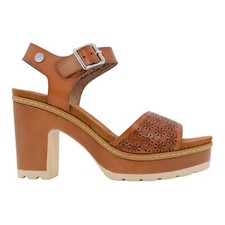 Refreash sandali con tacco da donna in ecopelle di colore cuoio 17278101-CU