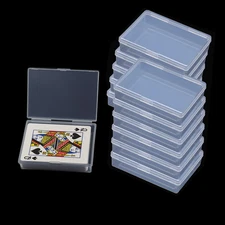 Playing Card Deck Boxes 12Pcs Plastic Empty Gaming Card Holder Case Box Storage 