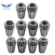 10Pcs Precision ER16 Collet Set 3/32 To 3/8" By 32nds Tir 0.0002"/5 m CNC Tools
