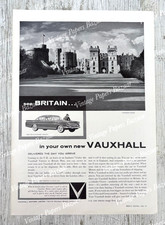 Vauxhall Six-Cylinder Cresta Windsor Castle Britain 1958 vintage print advert
