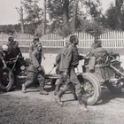 ORIGINAL VINTAGE RETRO B&W Photo War Military WW2 German Troop Anti Air Missile