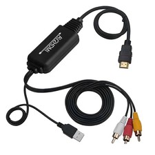1080P 720P Composite Audio Video CVBS To HDMI Converter RCA HDMI Converter Cable