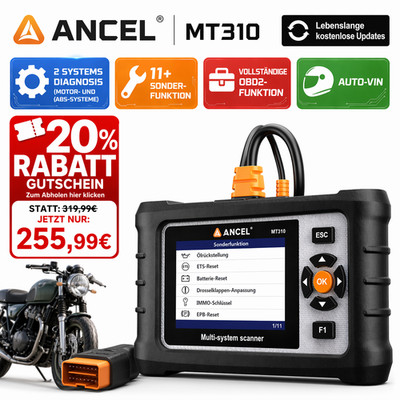 2026 ANCEL MT310 Motorrad Diagnosegerät OBD2 Scanner Codeleser Motor ABS Für BMW