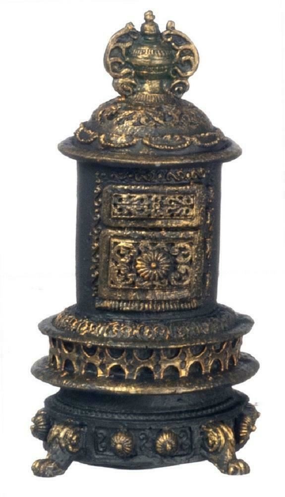 Dolls House Large Burner Parlour Stove Fire Miniature Resin 1:12