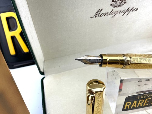 Vintage Montegrappa Reminiscence STERLINGSILBER Vermeil GROß Füllfederhalter 18KM - Bild 6 von 9
