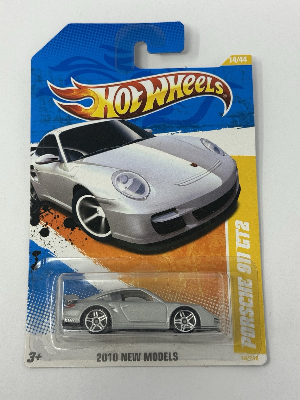 Hot Wheels 2010 New Models Silver Porsche 911 GT2 #14 A20