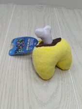 Among Us Yellow Bone Plush Clip On Keychain Toikido w/ tag