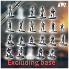 1/35 Scale WwII German Artillery Crews 20 Figures Resin Model Kit