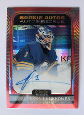 UKKO-PEKKA LUUKKONEN ROOKIE AUTOS /60 RED PRISM 2021-22 O-PEE-CHEE PLATINUM RC 
