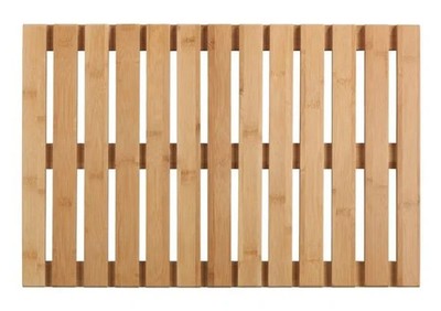 WENKO Baderost Indoor Outdoor Bambus Vorleger 40x60 Bad Matte Sauna Pool Holz