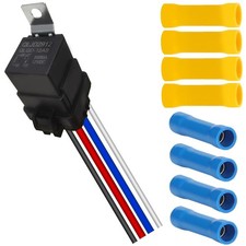 4-Pin 80/60AMP 12V DC Waterproof Relay with Harness Kit JD2912 Automotive Relay