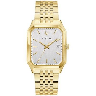 Bulova Men's We Are All Here Date Indicator Gold Quartz Watch 32MM 97B236