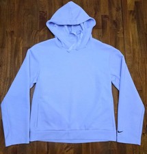 Nike Dri Fit Lightweight Ribbed Hoodie Purple Drawstring Women's Size XS