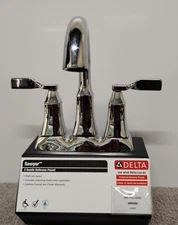 NEW - Delta Bathroom Faucet Sawyer Chrome Finish #25766LF. (03)