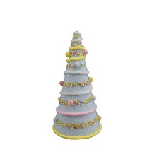 December Diamonds Cotton Candy Land 12  Blue Candy Swirl Cone Tree