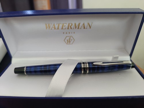 Waterman expert II blue silver ballpoint