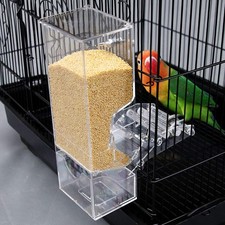 Automatic Bird Feeder Parrot Feeder No Mess Food Container Pet Feeder for Small