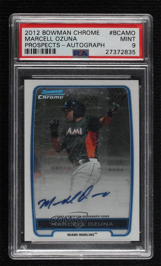 2012 Bowman Chrome Prospects Auto Marcell Ozuna #BCA-MO PSA 9 MINT Auto