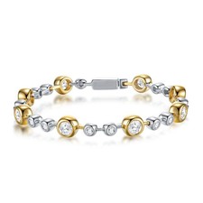 Women's Real 5mm Moissanite Tennis Bracelet 925 Sterling Silver - Pass Tester