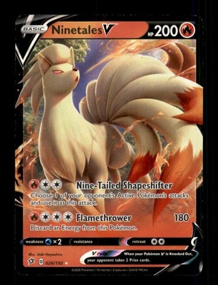 Ninetales V 026/192 Ultra Rare Rebel Clash