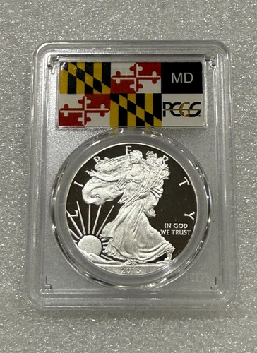 2015 PROOF SILVER EAGLE PCGS PR70 DCAM RARE BALTIMORE 2015 LABEL ~~  PRISTINE ~~