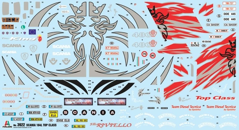 ITALERI - SCANIA 164 L Top Class 480 v8 4x2 Show Truck maqueta para montar y ... - Imagen 2 de 4