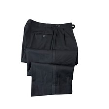 Polo Ralph Lauren VTG Black Pure Wool Pleated Trouser Size 34x26