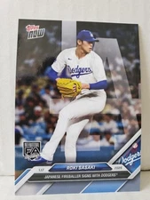 Roki Sasaki 2024 Topps Now #OS-13 Japanese Star Signs With Dodgers Rookie QTY