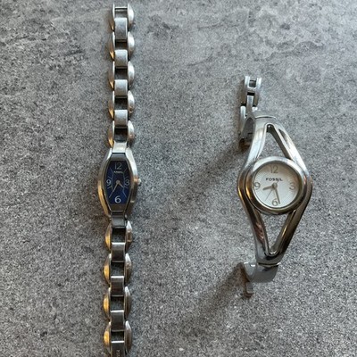 Nice Pair of Fossil Womens Watches Both Watches Run Great Bin V
