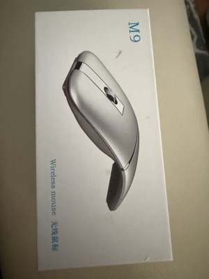 M9 Wireless Arc Optical Mouse Ergonomic Portable Design 2-Button dark grey 