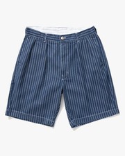 Service Works Pinstripe Denim Part Timer Shorts - Indigo