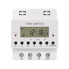 220V Digital Timer Switch Relay Electronic Programmable Weekly 7 Days 60A-100A