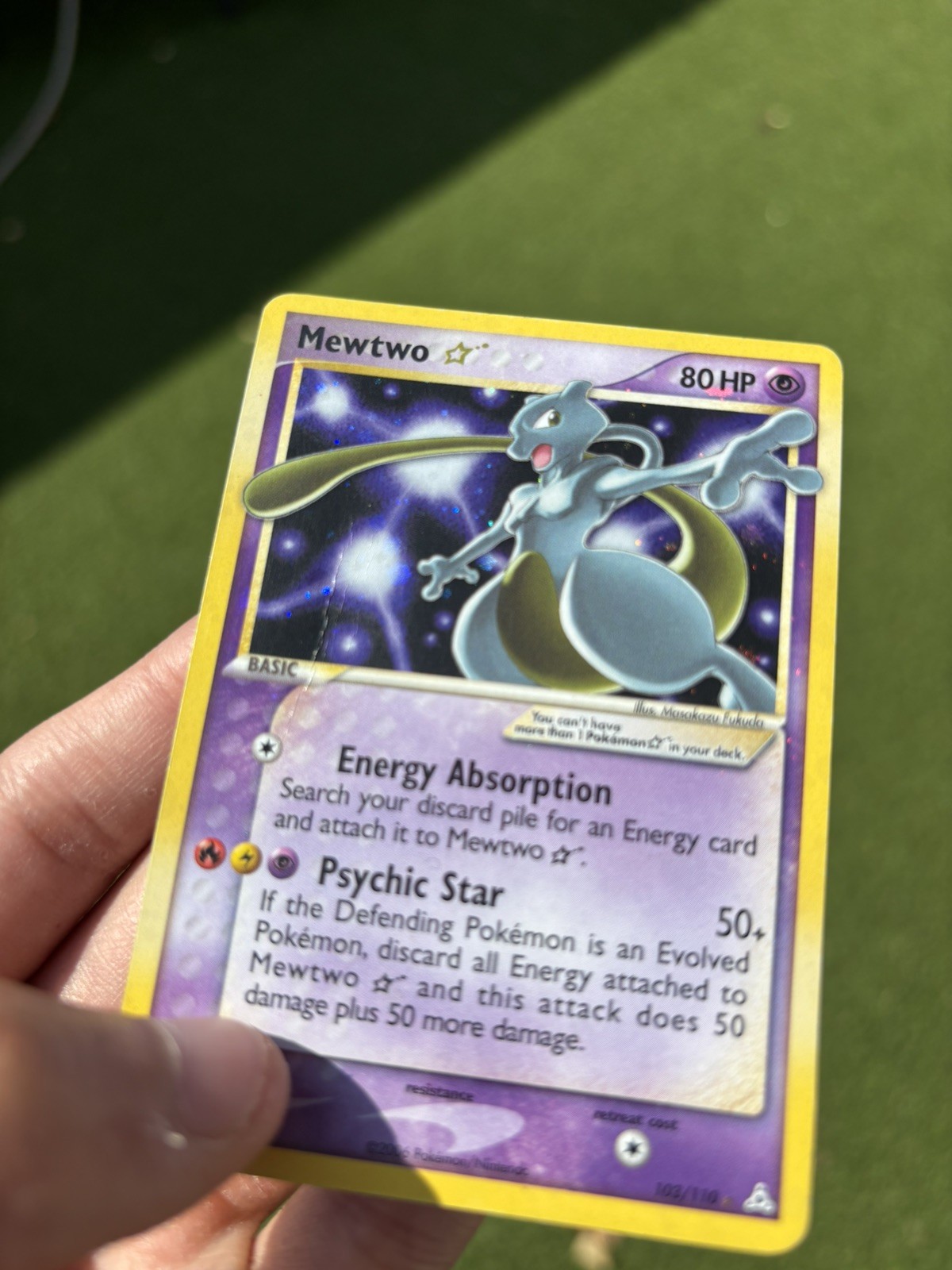 2006 POKEMON EX HOLON PHANTOMS GOLD STAR #103 MEWTWO HOLO view 16