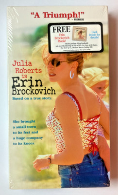 Erin Brockovich VHS 2000 Julia Roberts Aaron Eckhart Steven Soderbergh Brand New
