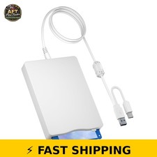 MthsTec USB Floppy Drive 3.5" External Reader - Portable White