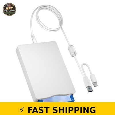 MthsTec USB Floppy Drive 3.5'' External Reader - Portable White
