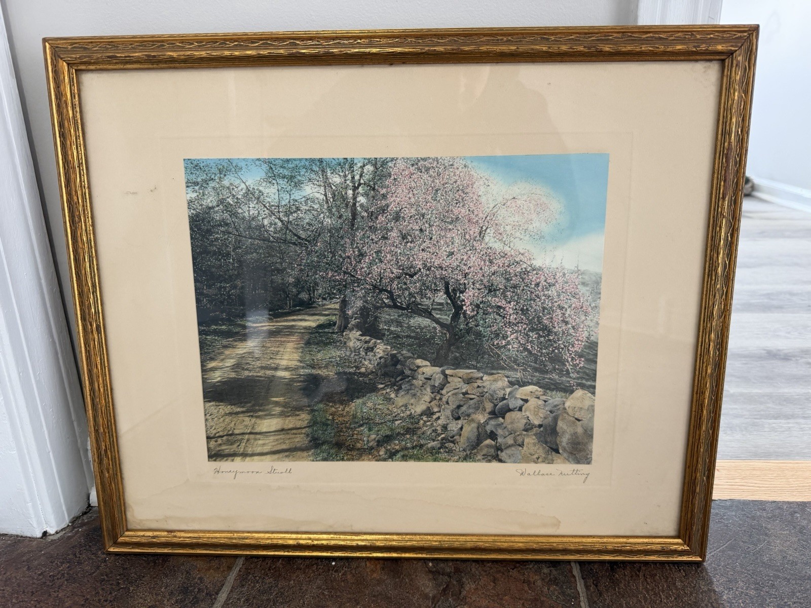 Wallace Nutting Honeymoon Stroll Signed Print