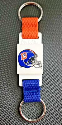 Denver Broncos 1980s Retro Logo Helmet Keychain Buck L Its NFL Bo Nix John Elway