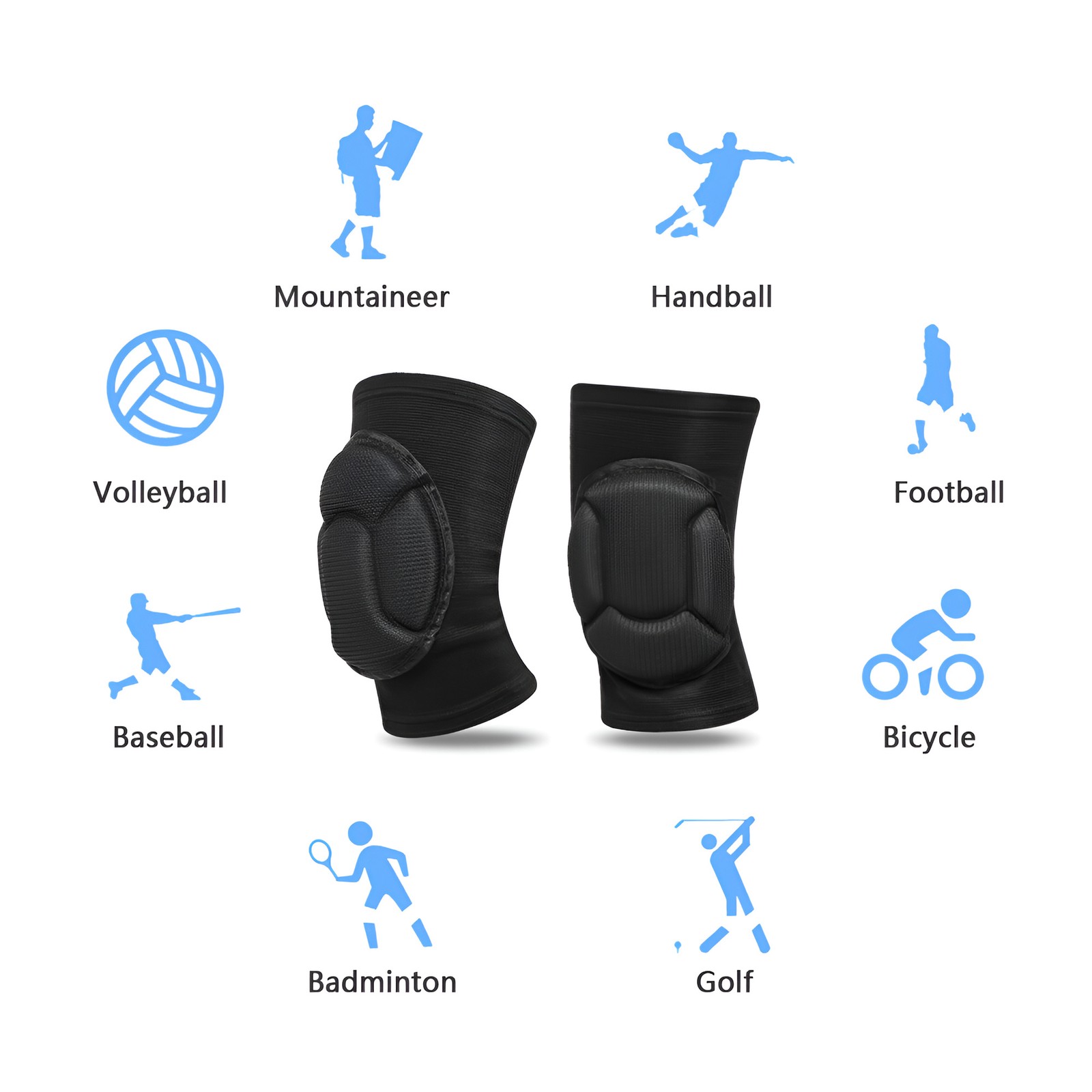 1 Pair Knee Pads Professional Leg Protector For Sport Work Flooring Construction