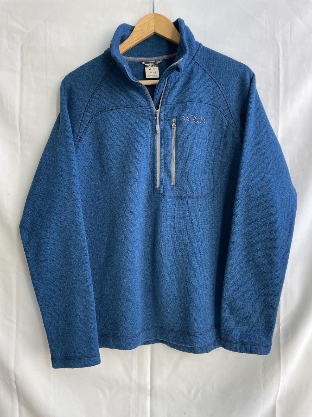 Rab Quest Half Zip Fleece Blue Pullover Size M