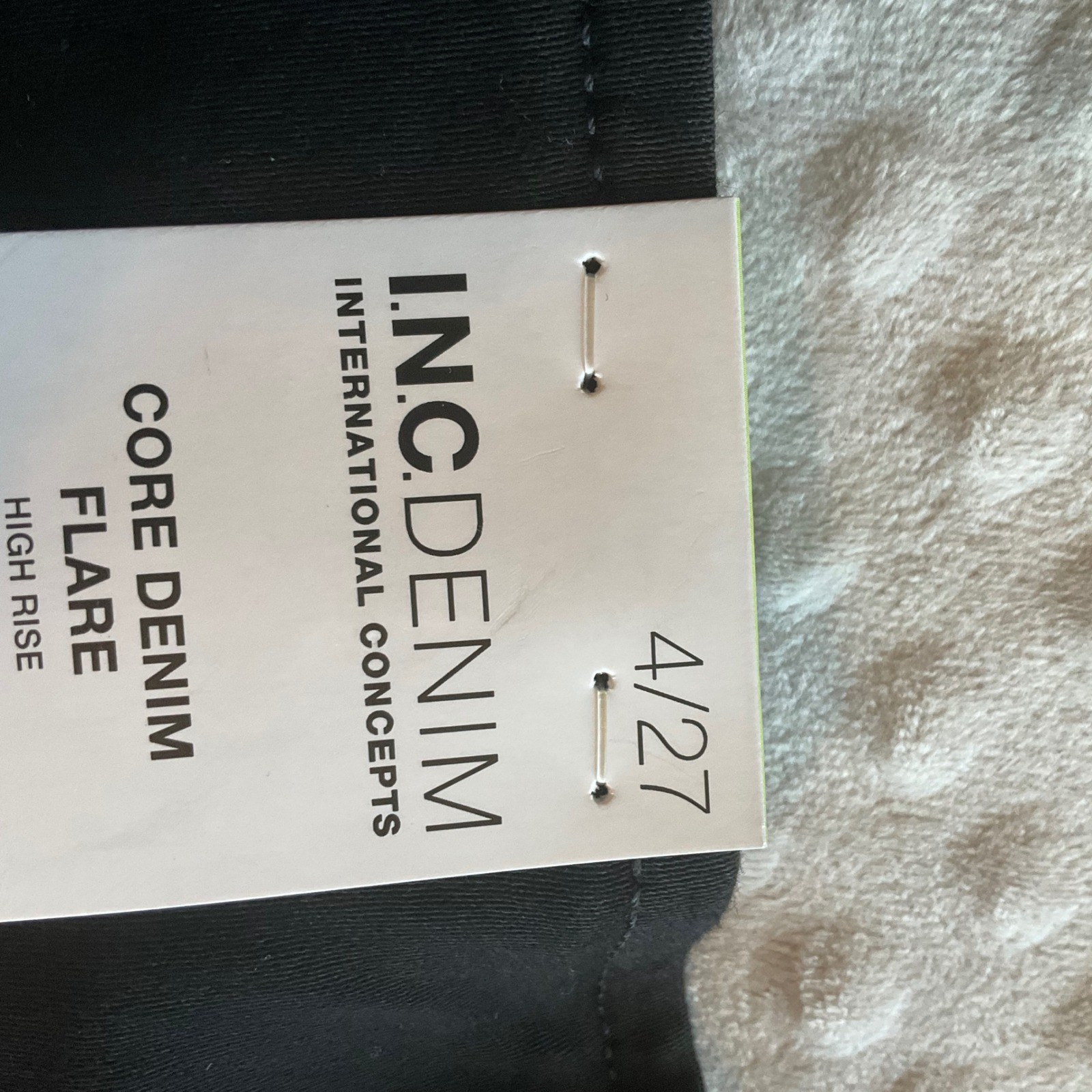 INC International Concepts INC Denim Black Pull On Flare Jeans Pants Womens 4 27 thumbnail 7