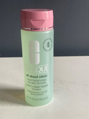 Clinique All About Clean Liquid Facial Soap Oily Skin Formula 6.7oz 200ml Face W
